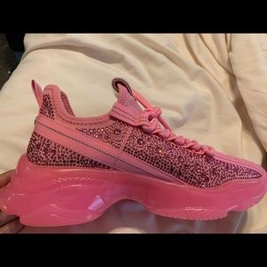 Steve Madden Maxima with rhinestones. worn one time like new. Size 8.5